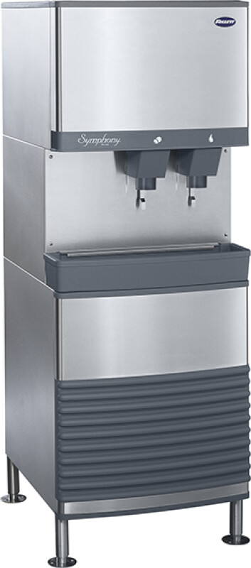Symphony Plus 110fb414w-l Ice And Water Freestanding Dispenser With Lever Dispense Stores 90 Lbs Of Chewblet Nugget Ice And Produces Up To 425 Lbs Daily 110FB414WL