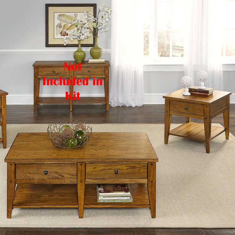 Lake House 3 Piece Set (1-Cocktail 2-End Tables) 110OT3PCS