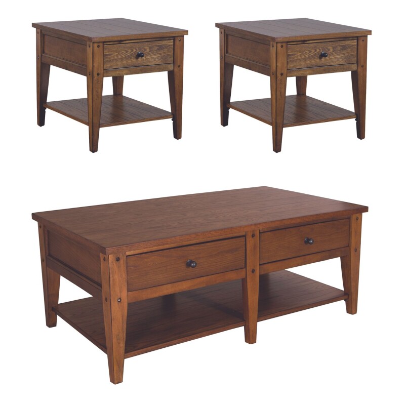 Lake House 3 Piece Set (1-Cocktail 2-End Tables) 110OT3PCS