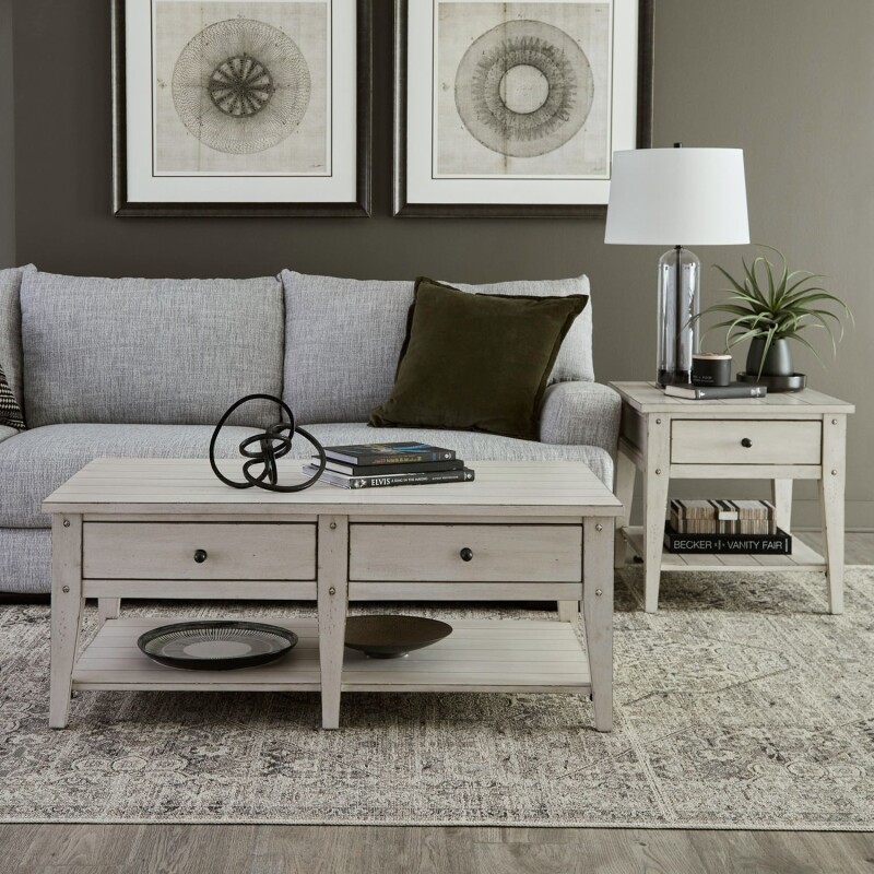 Lake House 3 Piece Set (1-Cocktail 2-End Tables) 110WOT3PCS