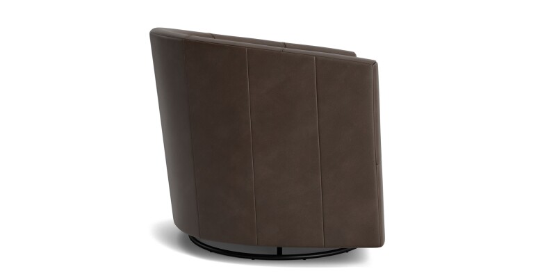 Maxwell Leather Barrel Back Swivel Glider 111009L53