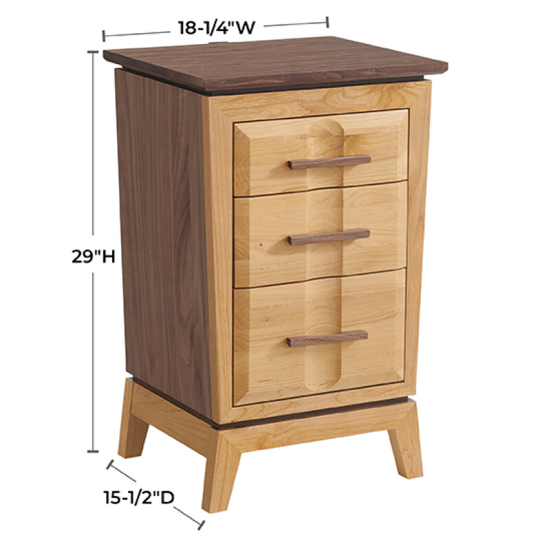 1115 Addison Small 3-drawer Nightstand 1115DUET