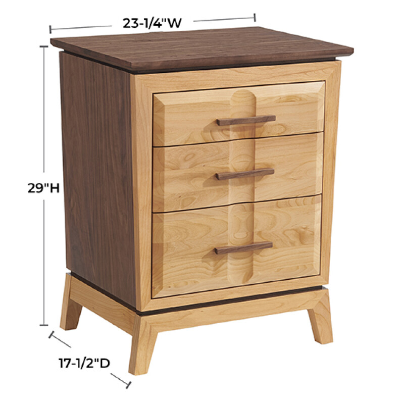 1116 Addison 3-drawer Nightstand 1116DUET