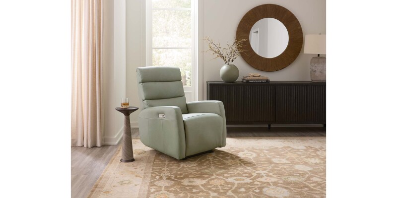 Hudson Leather Track Arm Zero Gravity Power Recliner 11170L723515