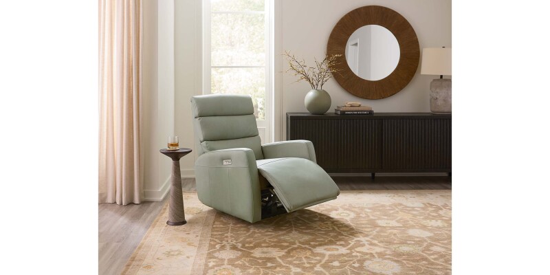 Hudson Leather Track Arm Zero Gravity Power Recliner 11170L72357