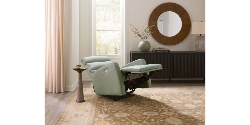 Hudson Leather Track Arm Zero Gravity Power Recliner 11170L72357