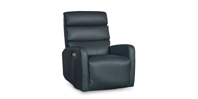 Hudson Leather Track Arm Swivel Glider Power Recliner 11179L5