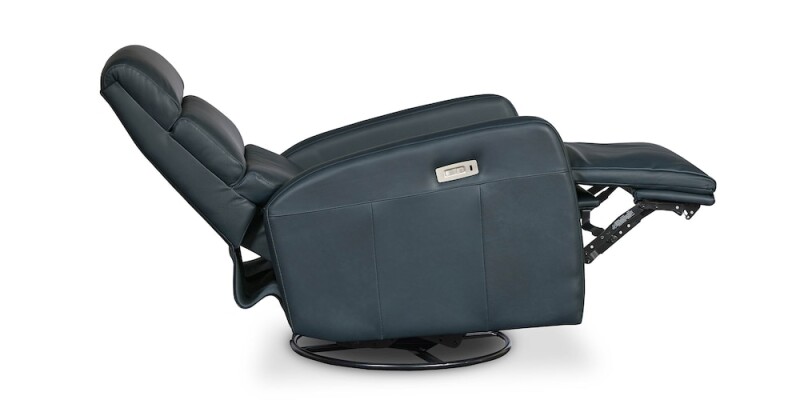 Hudson Leather Track Arm Swivel Glider Power Recliner 11179L5