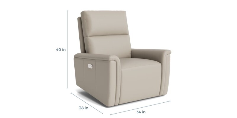 Harris Leather Pad Arm Zero Gravity Power Recliner 11190L53