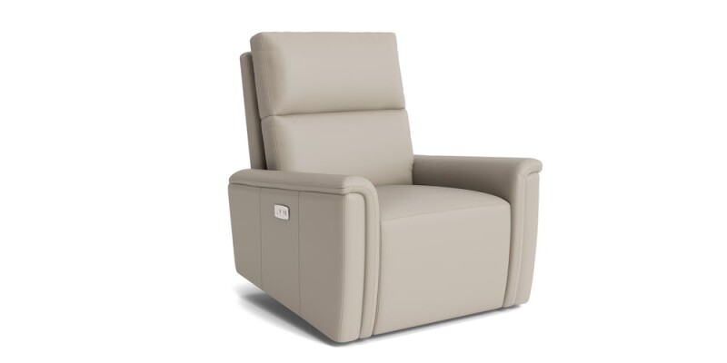Harris Leather Pad Arm Swivel Glider Power Recliner 11199L53