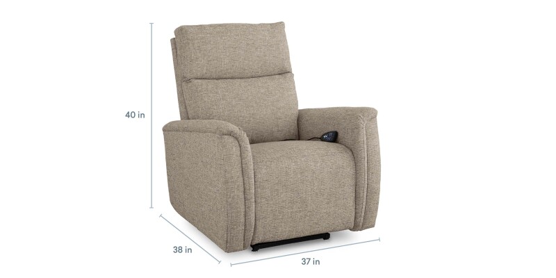 Harris Pad Arm Lay Flat Swivel Power Lift Recliner 1119L0162025