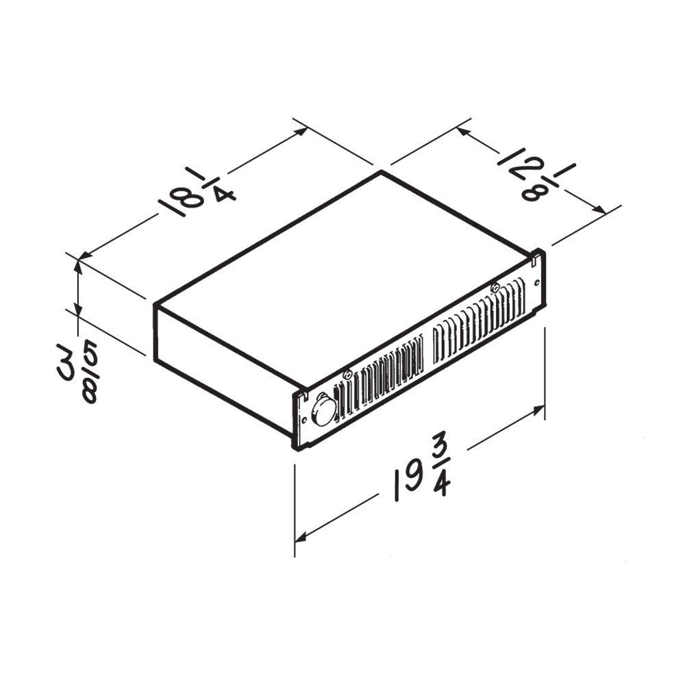 Kickspace Heater w/ Built-In Thermostat, 1500W 240VAC, 750/1500W 120VAC 112