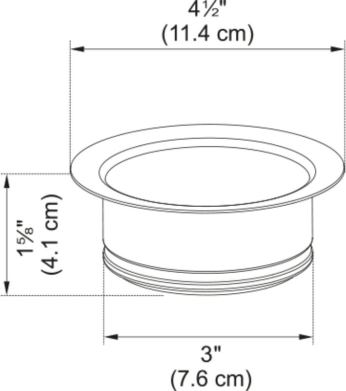 Waste Disposer Flange - WDFLANGE-SS 1120488278, product image 2 of 2