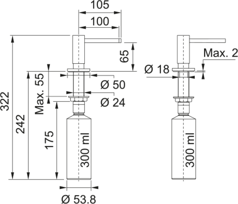 Active Soap Dispenser - ACT-SD-PWT 1120633079, product image 2 of 3