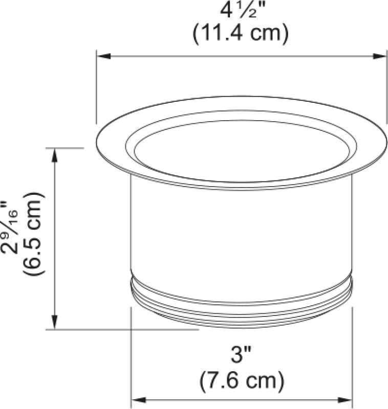 Waste Disposer Flange - WDFLANGE-EX-WH 1120653058