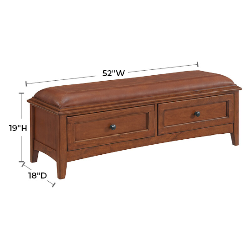 1122 Mckenzie 2-drawer Bench 1122FST