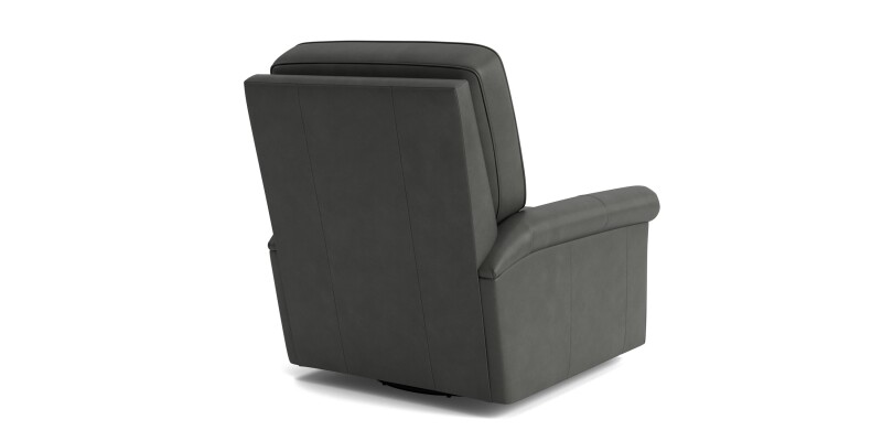 Thompson Leather Panel Arm Swivel Glider Chair 112409L53