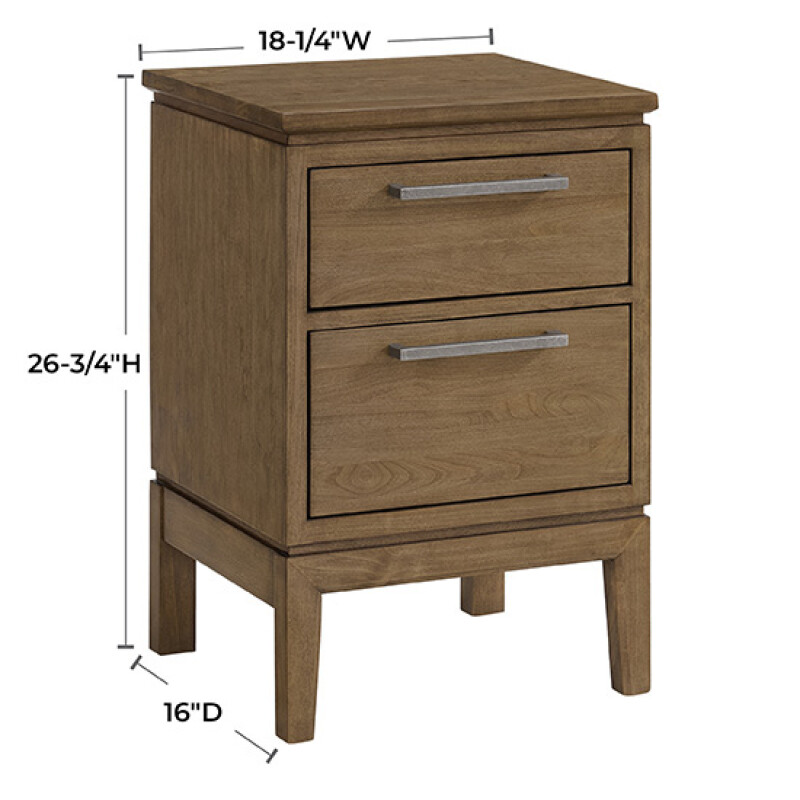 1132 Bailey Small 2-drawer Nightstand 1132ALM