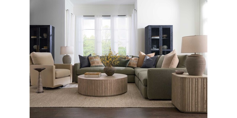 Trent Leather Thin Track Arm Swivel Glider Chair 114409L54