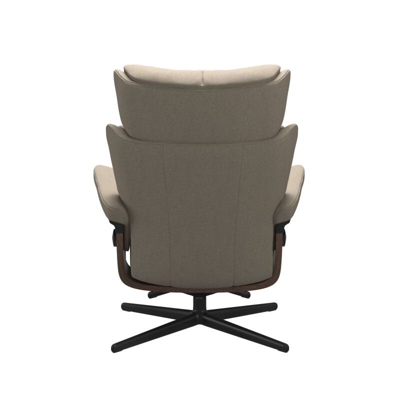 Stressless® Magic (M) Cross Base Recliner with Ottoman 1144317579814506