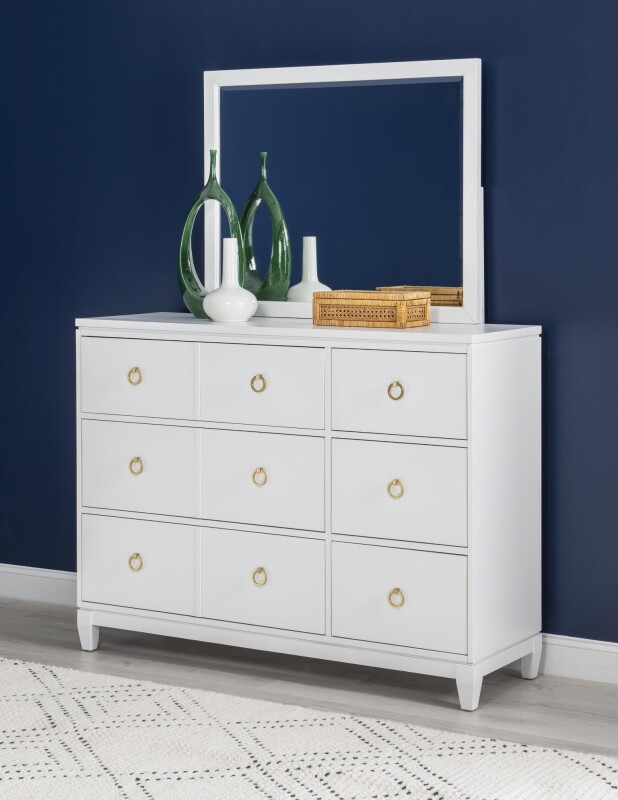 1160 Summerland BR Mirror White Finish 11600200