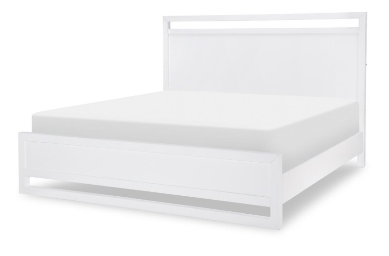 1160 Summerland BR Complete Panel Bed King 6/6 White Finish 11604106K