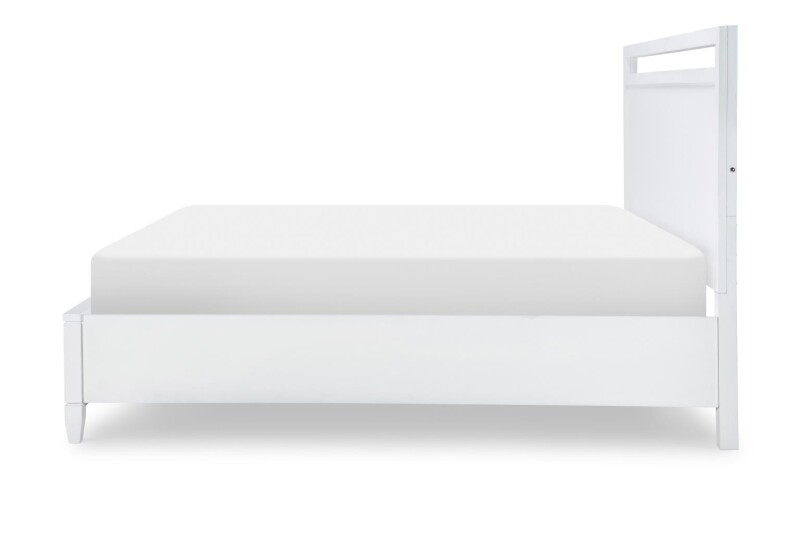 1160 Summerland BR Complete Panel Bed W Storage King 6/6 White Finish 11604136K