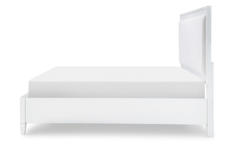 1160 Summerland BR Complete Upholstered Bed King 6/6 White Finish 11604206K