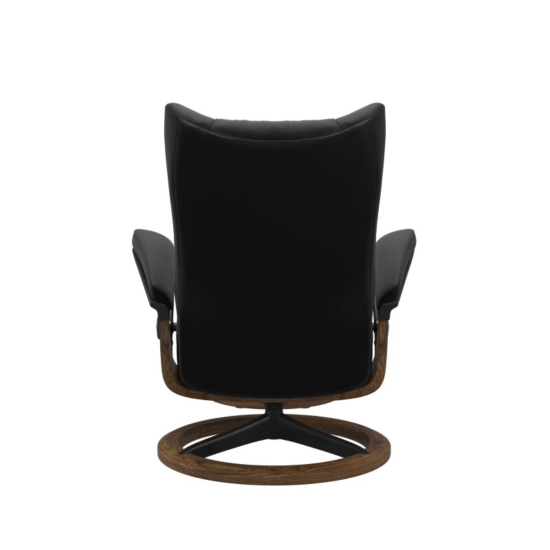 Stressless® Wing (M) Signature Base Recliner with Ottoman 1161315094194502