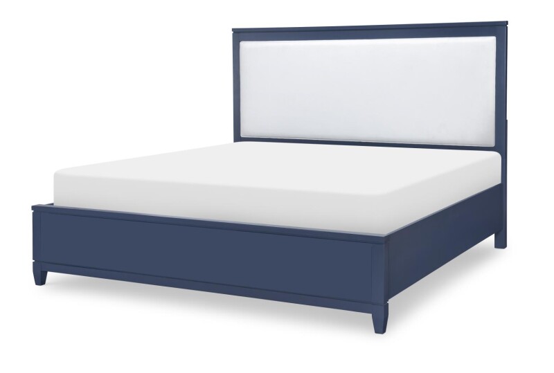 1162 Summerland BR Complete Upholstered Bed Ca King 6/0 Blue Finish 11624207K