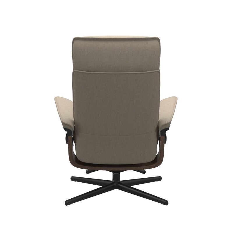 Stressless® Admiral (M) Cross Base Recliner with Ottoman 1165317579814506