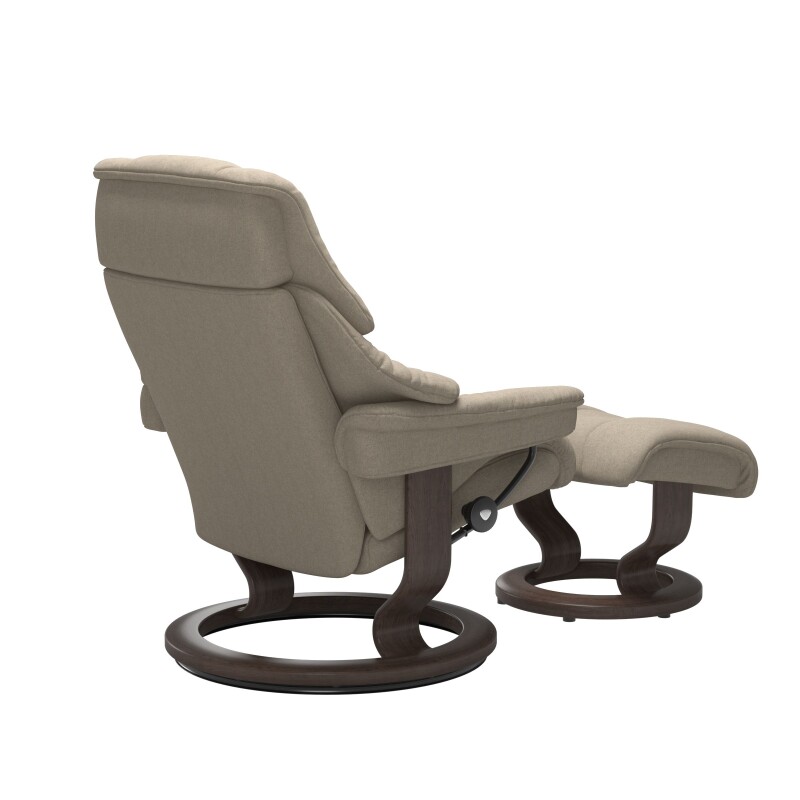 Stressless® Reno (M) Classic Base Recliner with Ottoman 11690155798111