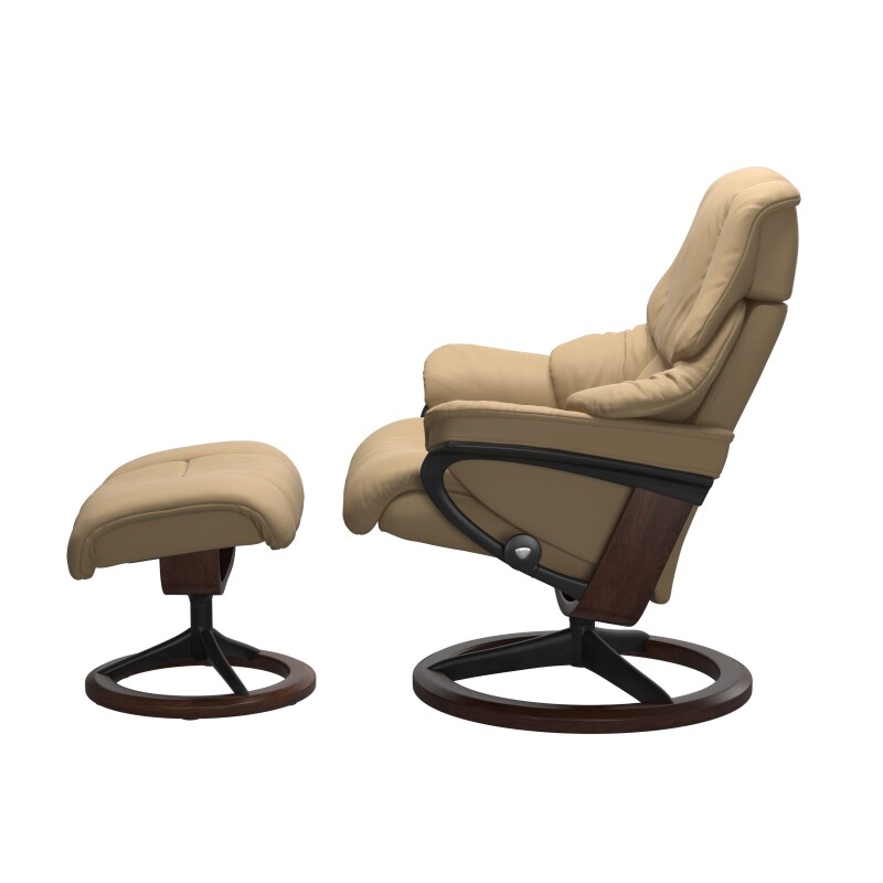 Stressless® Reno (M) Signature Base Recliner with Ottoman 1169315094214503