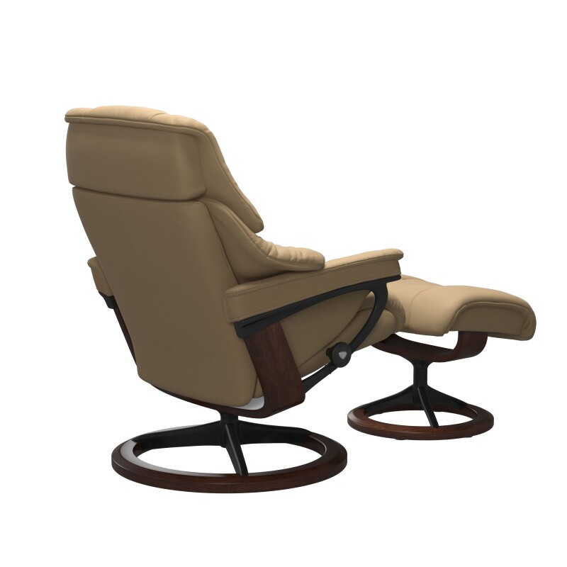 Stressless® Reno (M) Signature Base Recliner with Ottoman 1169315094214503