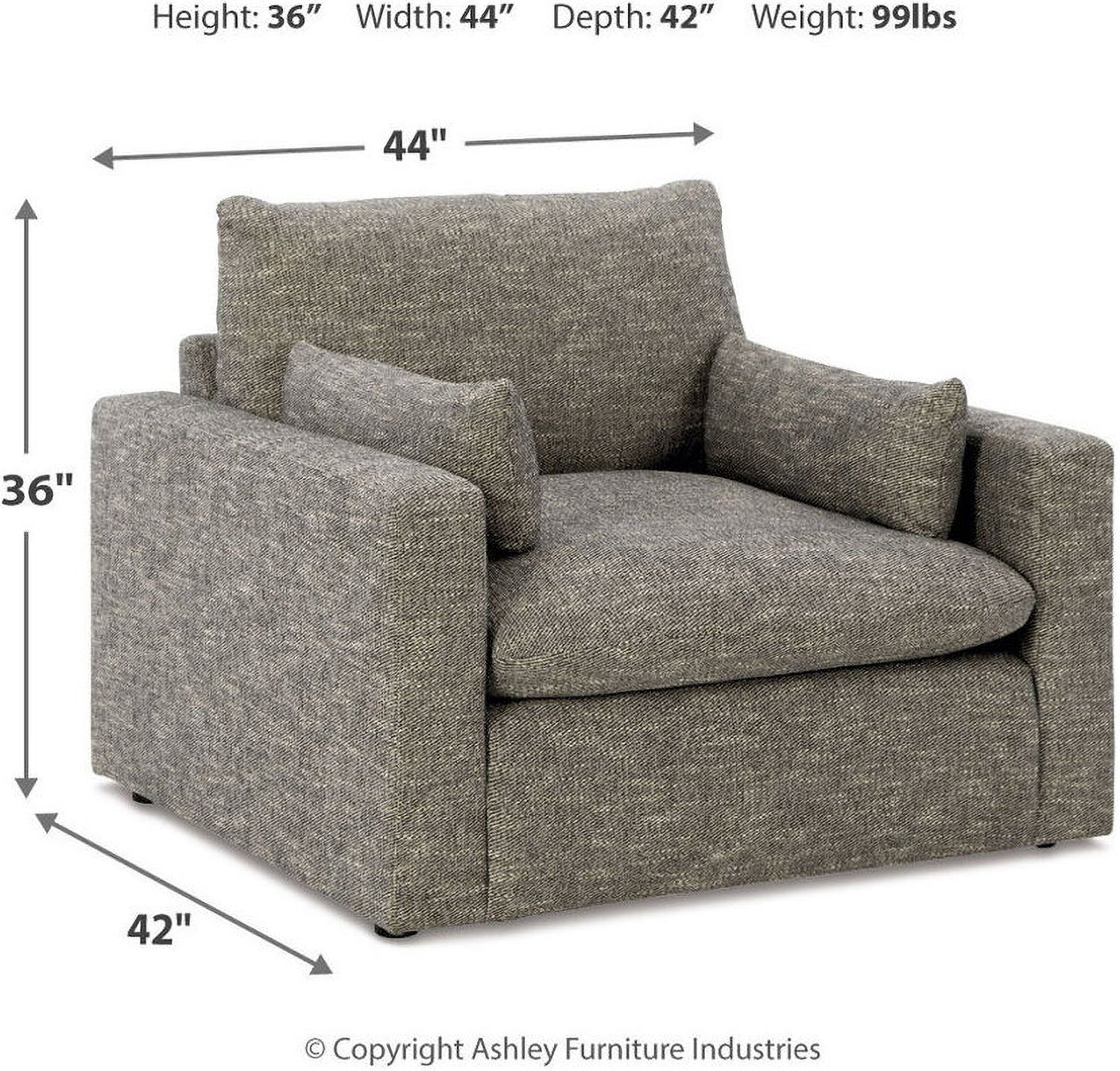 Dramatic Chair And A Half In Granite 1170223