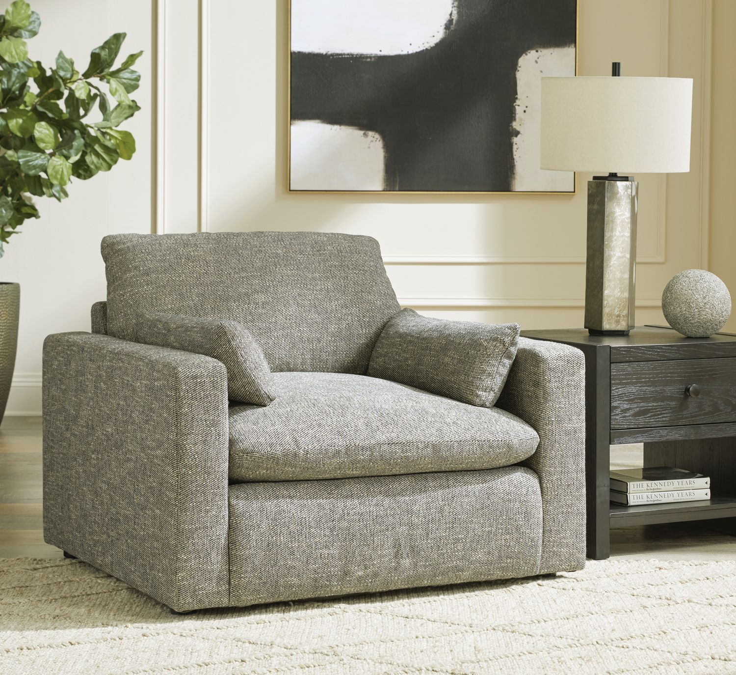 Dramatic Chair And A Half In Granite 1170223