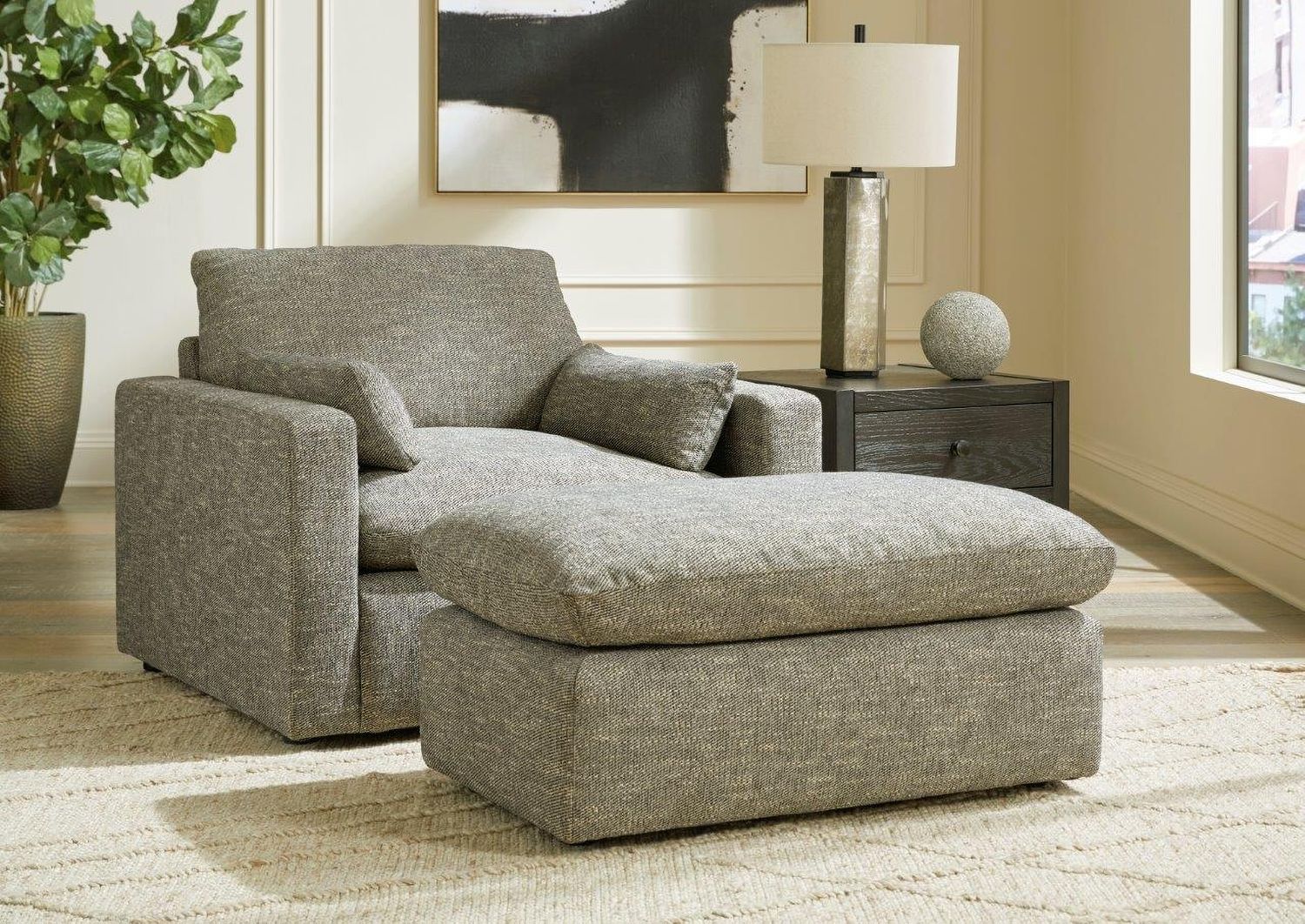 Dramatic Chair And A Half In Granite 1170223
