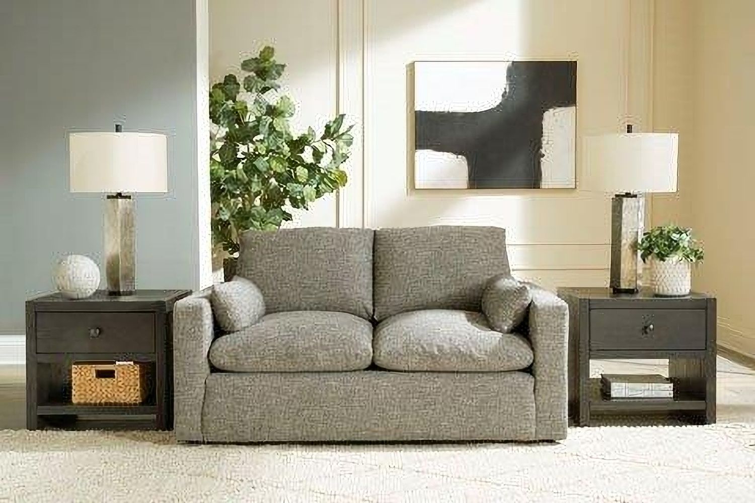 Dramatic Loveseat In Granite 1170235