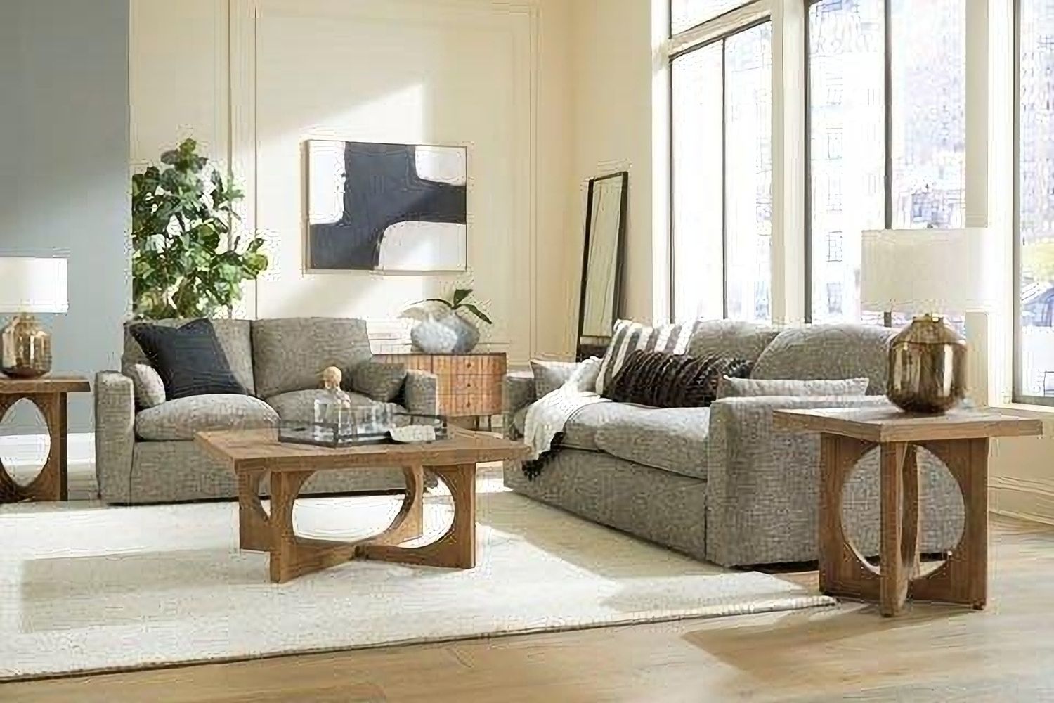 Dramatic Loveseat In Granite 1170235