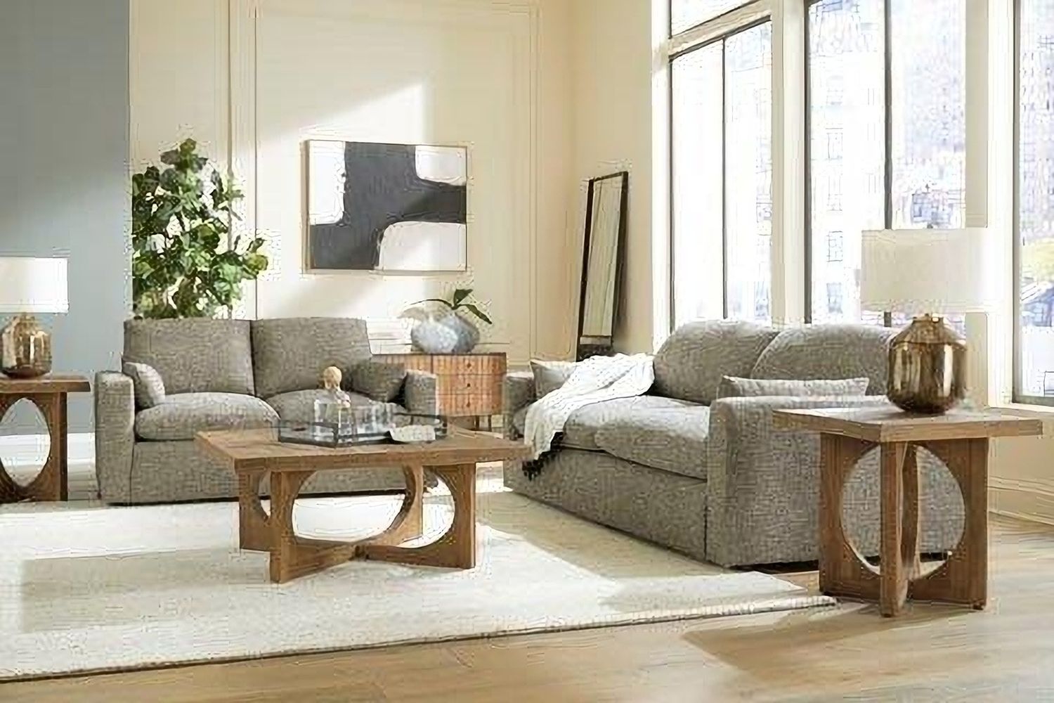 Dramatic Loveseat In Granite 1170235