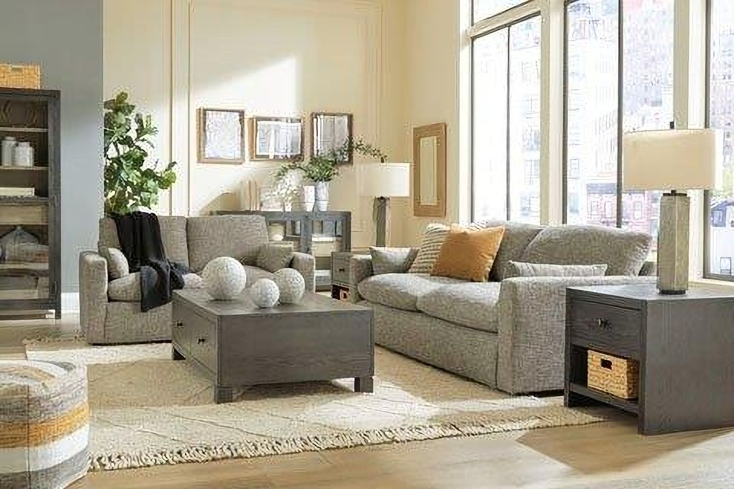 Dramatic Loveseat In Granite 1170235