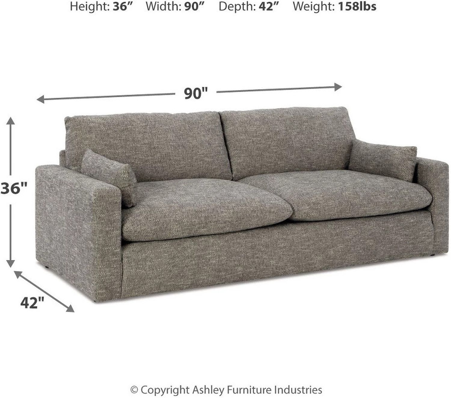 Dramatic Sofa In Granite 1170238