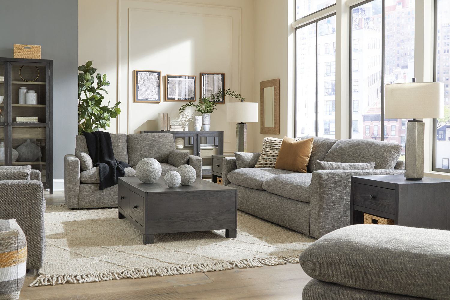 Dramatic Sofa In Granite 1170238