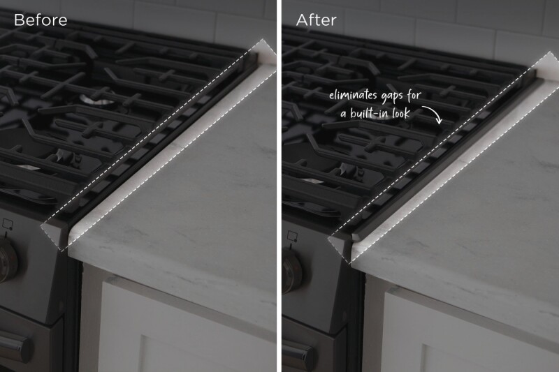Front Control Gas Range Black Stainless Steel 4-Piece Trim Kit view 2