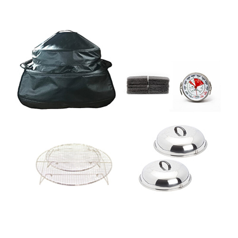 The Essential Accessory Bundle for Affinity 25G (Vinyl Cover, Cooking Covers, Roasting Racks, Thermometer, Cleaning Pads) 12010025G