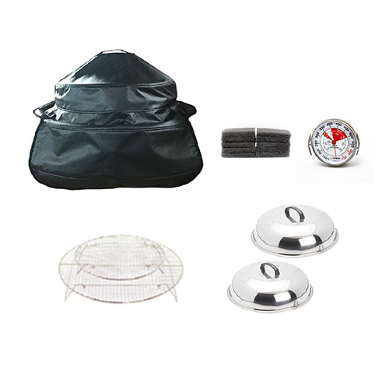 The Essential Accessory Bundle for Affinity 30G (Vinyl Cover, Cooking Covers, Roasting Racks, Thermometer, Cleaning Pads) 12010030G