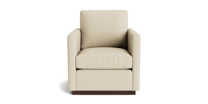 Myles Leather Thin Track Arm Swivel Chair 121505L54