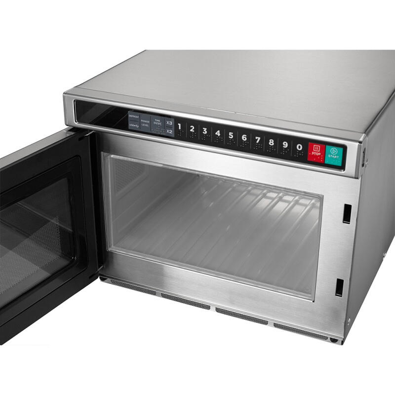 0.6 Cu. Ft. 1200W Push Button Heavy Duty Commercial Microwave 1217G1A