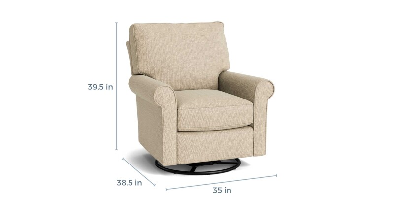 Oswell Roll Arm Swivel Glider Chair 12300928