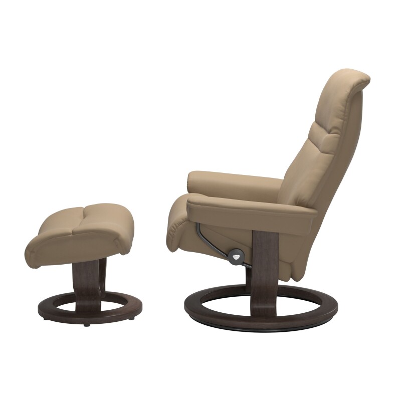 Stressless® Sunrise (M) Classic Base Recliner with Ottoman 12370150940311